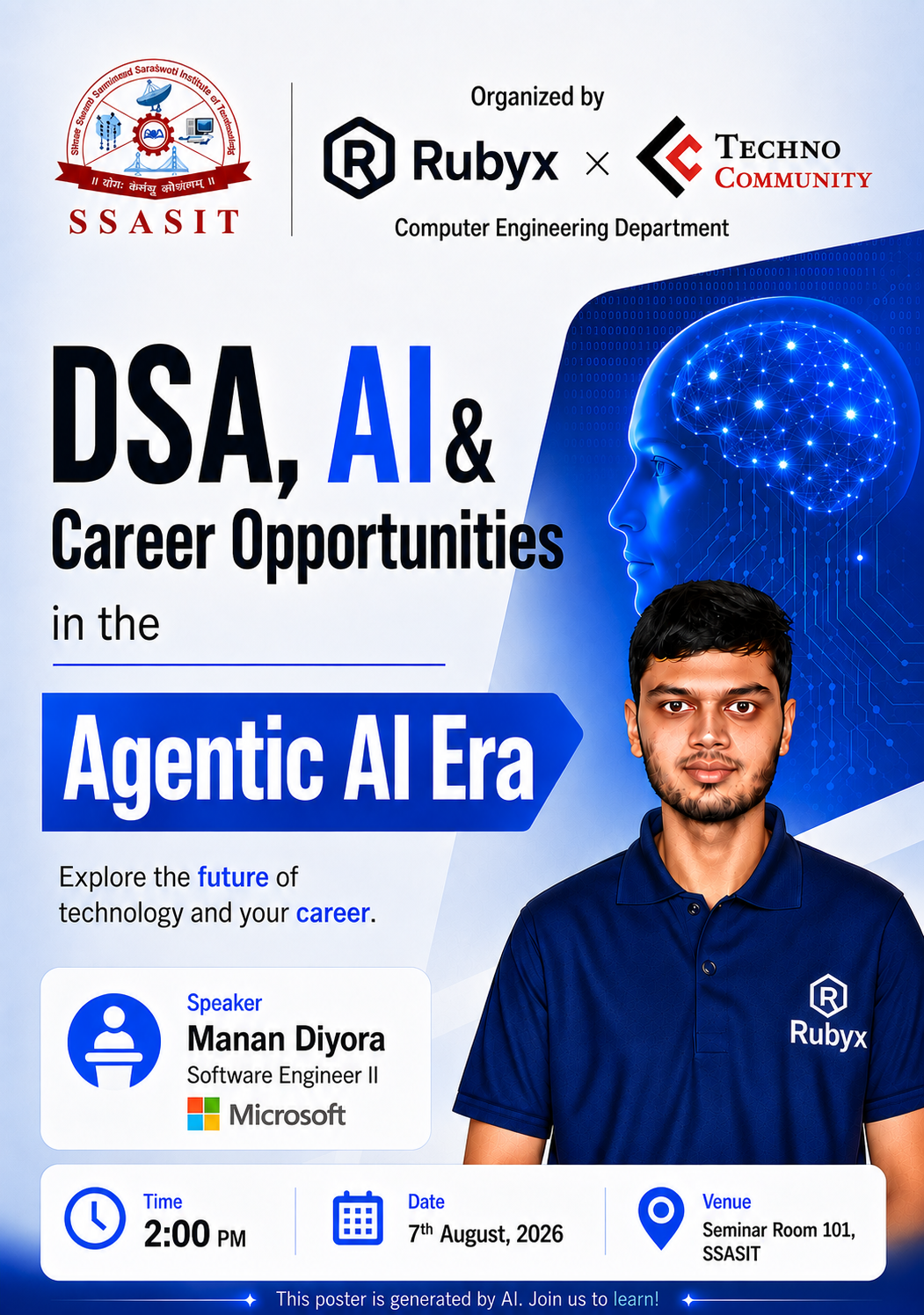DSA, AI and career opportunities in the Agentic AI Era at SSASIT